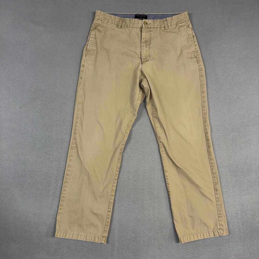 Banana Republic Pants Mens 35x32 (Fits 34x30) Brown Straight Gavin Cotton Chino